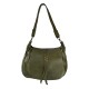 BORSA A SPALLA IN PELLE VINTAGE - YC58864 - Colore:Verde;