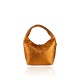 BORSA A MANO  IN PELLE LAMINATA CON TRACOLLA - KM19821 - Colore:Arancio laminato;