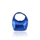 BORSA A MANO  IN PELLE LAMINATA CON TRACOLLA - KM19821 - Colore:Blu laminato;