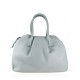 BORSA A SPALLA DONNA IN PELLE CON TRACOLLA - LN35838 - Colore:azzurro;