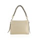 BORSA A SPALLA DONNA IN PELLE CON TRACOLLA - MT38842 - Colore:Beige;