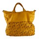 BORSA A SPALLA IN PELLE VINTAGE - YF59865 - Colore:Giallo;