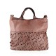 BORSA A SPALLA IN PELLE VINTAGE - YF59865 - Colore:Cipria;