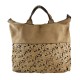 BORSA A SPALLA IN PELLE VINTAGE - YF59865 - Colore:Taupe;