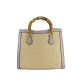 BORSA A MANO  IN PELLE E RAFFIA CON TRACOLLA - YG44848 - Colore:Viola - New york;