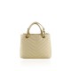 BORSA A MANO  IN PELLE CON TRACOLLA - ZC32835 - Colore:Beige;