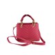 BORSA A MANO  IN PELLE CON TRACOLLA - ZC32835 - Colore:Fuxia;