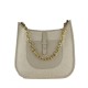 BORSA A SPALLA IN PELLE E RAFFIA CON TRACOLLA A FANTASIA - RH39843 - Colore:Beige;