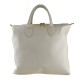 BORSA A MANO IN PELLE CON TRACOLLA - ZG35838 - Colore:Beige;