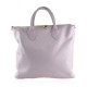 BORSA A MANO IN PELLE CON TRACOLLA - ZG35838 - Colore:Viola - New york;