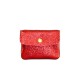 PORTAMONETE - PORTACARTE IN PELLE - BU45 - Colore:Rosso;