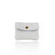 PORTAMONETE - PORTACARTE IN PELLE - BU45 - Colore:Bianco;