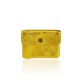 PORTAMONETE - PORTACARTE IN PELLE - BU45 - Colore:Giallo;