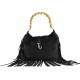 BORSA A SPALLA DONNA IN PELLE CON TRACOLLA - GX38842 - Colore:Nero;