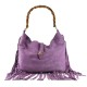 BORSA A SPALLA DONNA IN PELLE CON TRACOLLA - GX38842 - Colore:Viola - New york;