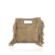 BORSA A MANO E TRACOLLA DONNA IN PELLE CON FRANGE - AQ18820 - Colore:Taupe;