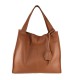 BORSA A SPALLA DONNA IN PELLE - XC39843 - Colore:Marrone;