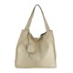 BORSA A SPALLA DONNA IN PELLE - XC36839 - Colore:Beige;