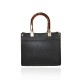 BORSA A MANO IN PELLE CON TRACOLLA - FN39843 - Colore:Nero;