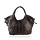 BORSA A SPALLA IN PELLE VINTAGE - YM59865 - Colore:Testa di moro;