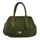 BORSA DONNA A MANO E SPALLA IN VERA PELLE VINTAGE CON INTRECCIO - YL59865 - Colore:Verde;