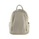 ZAINO IN PELLE UNISEX MADE ITALY - QS36839 - Colore:Beige;