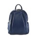 ZAINO IN PELLE UNISEX MADE ITALY - QS36839 - Colore:Blu;