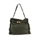 BORSA DONNA A MANO E SPALLA IN VERA PELLE VINTAGE - HK55861 - Colore:Verde;