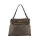 BORSA DONNA A MANO E SPALLA IN VERA PELLE VINTAGE - HK55861 - Colore:Taupe;