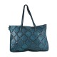 BORSA A SPALLA IN PELLE VINTAGE - QZ59865 - Colore:Blu;