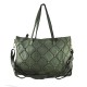 BORSA A SPALLA IN PELLE VINTAGE - QZ59865 - Colore:Verde;