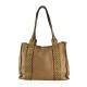 BORSA A SPALLA IN PELLE VINTAGE - GB55861 - Colore:Taupe;