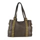 BORSA A SPALLA IN PELLE VINTAGE - GB55861 - Colore:Verde Militale;