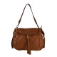 BORSA A SPALLA IN PELLE VINTAGE - CY53858 - Colore:Marrone;