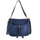 BORSA A SPALLA IN PELLE VINTAGE - CY53858 - Colore:Blu;