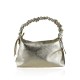 BORSA A MANO IN PELLE CON TRACOLLA - MT23825 - Colore:Oro;
