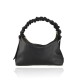 BORSA A MANO IN PELLE CON TRACOLLA - MT23825 - Colore:Nero;