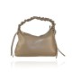 BORSA A MANO IN PELLE CON TRACOLLA - MT23825 - Colore:Taupe;