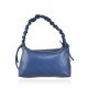 BORSA A MANO IN PELLE CON TRACOLLA - MT23825 - Colore:Blu;