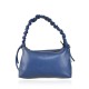 BORSA A MANO IN PELLE CON TRACOLLA - MT23825 - Colore:Blu;