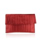 POCHETTE - BUSTA IN PELLE 100% MADE ITALY - GS23825 - Colore:Rosso;