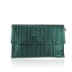 POCHETTE - BUSTA IN PELLE 100% MADE ITALY - GS23825 - Colore:Verde;