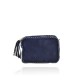 BORSA A TRACOLLA IN PELLE - JL19821 - Colore:Blu;