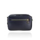 BORSA A MANO  IN PELLE CON TRACOLLA - SL25827 - Colore:Blu;