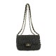 BORSA A TRACOLLA DONNA IN PELLE E ECOPELLICCIA TEDDY - CL19821 - Colore:Grigio;