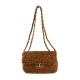 BORSA A TRACOLLA DONNA IN PELLE E ECOPELLICCIA TEDDY - CL19821 - Colore:Cuoio;