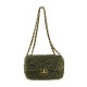 BORSA A TRACOLLA DONNA IN PELLE E ECOPELLICCIA TEDDY - CL19821 - Colore:Verde;