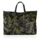 BORSA A SPALLA IN PELLE CON CAVALLINO - GC69876 - Colore:Mimetico;