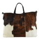 BORSA A SPALLA IN PELLE CON CAVALLINO - GC69876 - Colore:Cow 1;