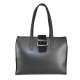 BORSA A SPALLA DONNA IN PELLE CON TRACOLLA - AT38842 - Colore:Nero;